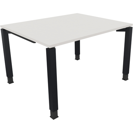 Schreibtisch all in one 1.200 x 680-820 x 1.000 mm (B x H x T) Vierfuß Quadratrohr diamantweiß anthrazitmetallic Produktbild pa_produktabbildung_1 XL