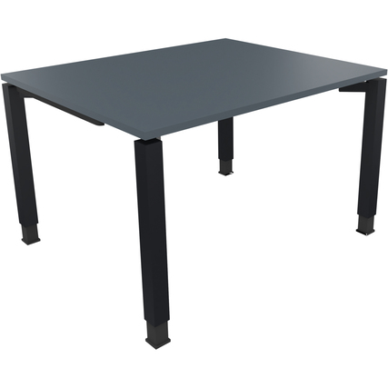 Schreibtisch all in one 1.200 x 680-820 x 1.000 mm (B x H x T) Vierfuß Quadratrohr lavagrau anthrazitmetallic Produktbild pa_produktabbildung_1 XL