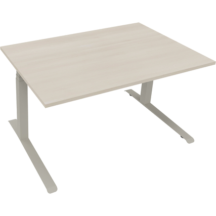 Schreibtisch all in one 1.400 x 645-1.275 x 900 mm (B x H x T) akazie hell silberaluminium Produktbild pa_produktabbildung_1 XL