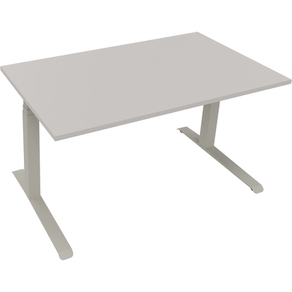 Schreibtisch all in one 1.400 x 645-1.275 x 800 mm (B x H x T) lichtgrau silberaluminium Produktbild pa_produktabbildung_1 XL