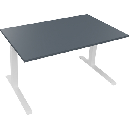 Schreibtisch all in one 1.400 x 645-1.275 x 800 mm (B x H x T) lavagrau verkehrsweiß Produktbild pa_produktabbildung_1 XL