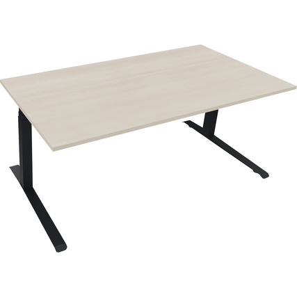 Schreibtisch all in one 1.800 x 645-1.275 x 900 mm (B x H x T) akazie hell anthrazit metallic Produktbild pa_produktabbildung_1 XL