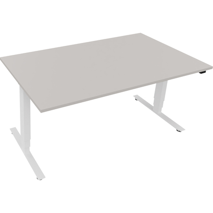 Schreibtisch 1.600 x 625-1.285 x 900 mm (B x H x T) lichtgrau verkehrsweiß Produktbild pa_produktabbildung_1 XL