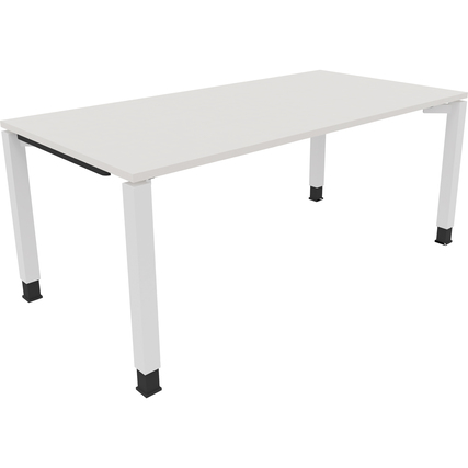 Schreibtisch all in one 1.800 x 680-820 x 900 mm (B x H x T) Vierfuß Quadratrohr diamantweiß verkehrsweiß Produktbild pa_produktabbildung_1 XL