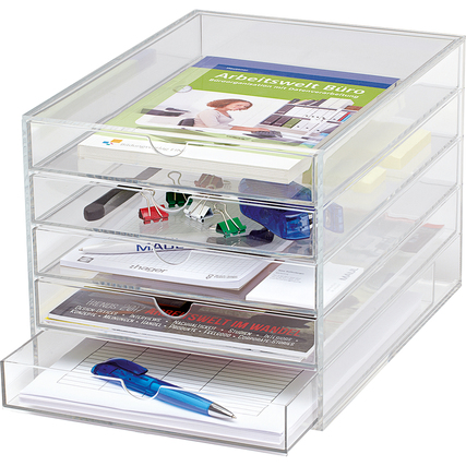 MAUL Schubladenbox Acryl 5 Schubladen Produktbild pa_ohnedeko_2 XL