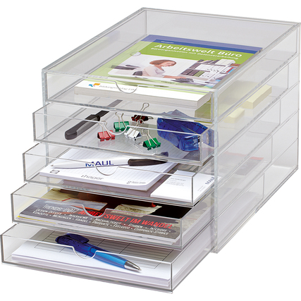 MAUL Schubladenbox Acryl 5 Schubladen Produktbild pa_ohnedeko_3 XL