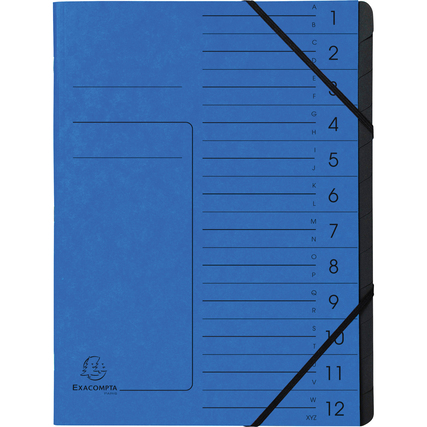 Exacompta Ordnungsmappe 12 Fächer blau Produktbild pa_produktabbildung_1 XL