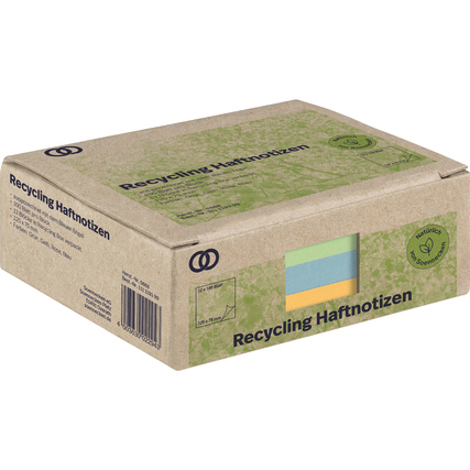 Soennecken Haftnotiz oeco Recycling 125 x 75 mm (B x H) 12 Block/Pack. grün, gelb, rosa, blau Produktbild pa_produktabbildung_1 XL