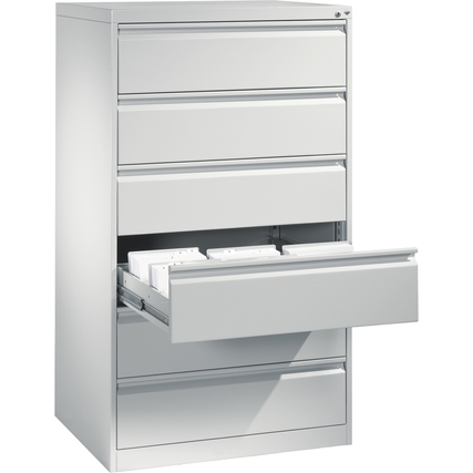 C+P Karteischrank Acurado 787 x 1.357 x 590 mm (B x H x T) lichtgrau Produktbild pa_ohnedeko_1 XL