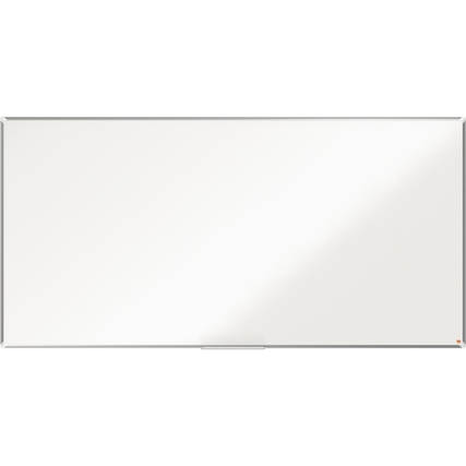 Weißes Premium-Whiteboard mit traditionellen Ecken, Maße 240 x 120 cm.