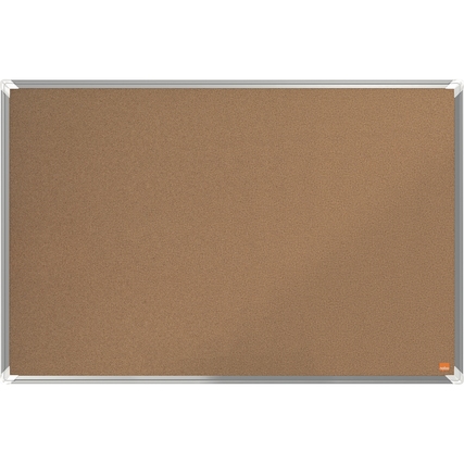 Pinnwand mit Korkoberfläche und Aluminiumrahmen in der Größe 90 x 60 cm.