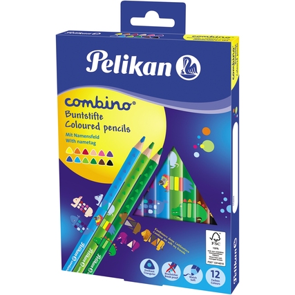 Pelikan Buntstift Combino® farbig sortiert 12 St./Pack.