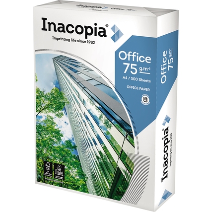 Inacopia Kopierpapier office DIN A4 500 Bl./Pack. 2fach Lochung Produktbild pa_produktabbildung_1 XL