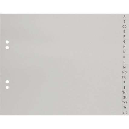 A-Z Register *DIN A4* halbe Höhe Produktbild pa_produktabbildung_1 XL