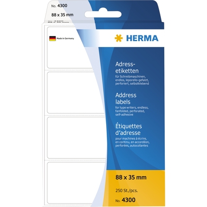 HERMA Adressetikett 88 x 35 mm (B x H) Produktbild pa_produktabbildung_1 XL
