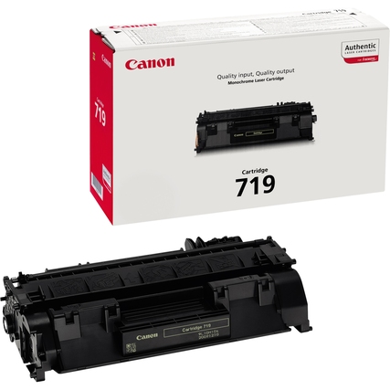Schwarzer Toner der Marke Canon in Originalverpackung mit der Bezeichnung Cartridge 719.