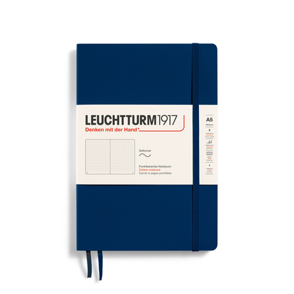 LEUCHTTURM 1917 Notizbuch Medium DIN A5 punktkariert (dotted) marine Produktbild pa_ohnedeko_1 XL