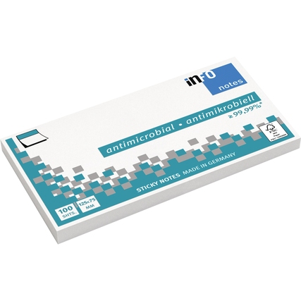 Info Haftnotiz weiß 100 Bl. 125 x 75 mm (B x H) Produktbild pa_produktabbildung_1 XL