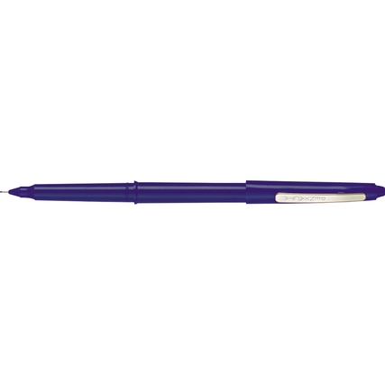 Blauer Fineliner mit einer feinen Spitze und einem ergonomischen Griff.