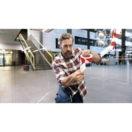 tesa® Signalklebeband Universal rot/weiß Produktbild pa_ohnedeko_1 XL