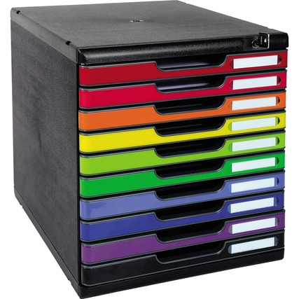 Exacompta Schubladenbox MODULO mit Schloss Iderama® 10 Schubladen Produktbild pa_produktabbildung_1 XL