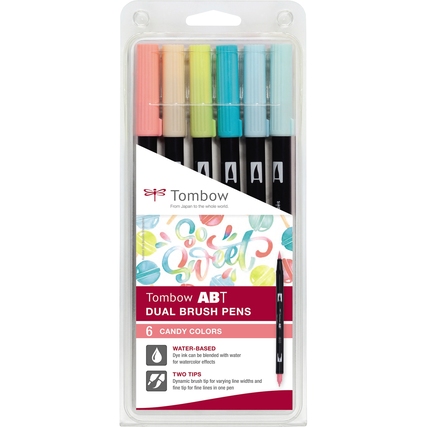 Tombow Pinselstift ABT Dual Candy Colors 6 St./Pack. Produktbild pa_produktabbildung_1 XL