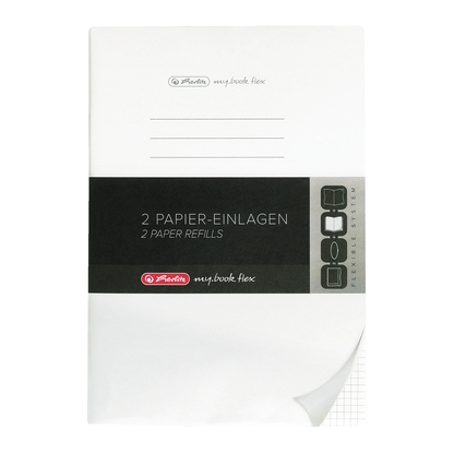 Herlitz Einlage Notizbuch my.book Refill flex DIN A4 kariert mit Rand innen/außen 2 Block/Pack. Produktbild pa_produktabbildung_1 XL