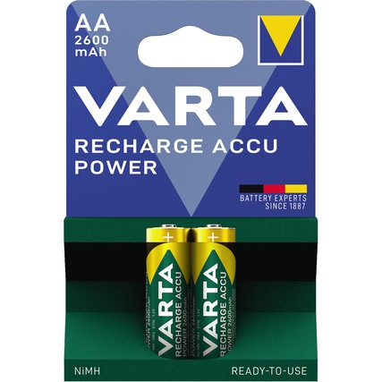 Varta Akku Recharge Accu Power AA/Mignon HR6 Nickel-Metallhydrid 2.600 mAh 1,2V 2 St./Pack.