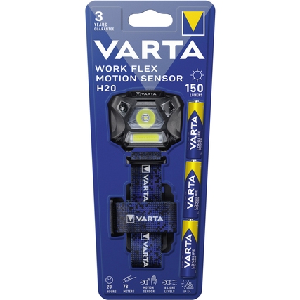 Varta Stirnlampe Work Flex® Motion Sensor H20 Produktbild pa_produktabbildung_3 XL
