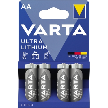 Varta Batterie Ultra Lithium AA/Mignon 4 St./Pack. Produktbild pa_produktabbildung_1 XL