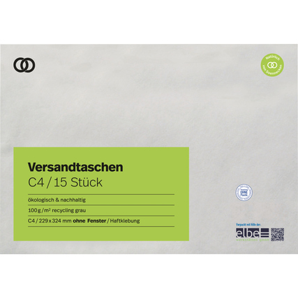 Soennecken Versandtasche oeco DIN C4 ohne Fenster Produktbild pa_produktabbildung_1 XL