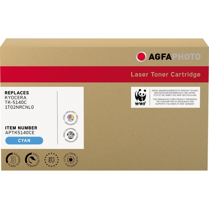 Toner-Kartusche in recyclebarer Verpackung mit Angaben zu Kompatibilität und Umweltschutz.