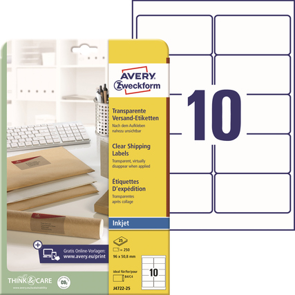 Avery Zweckform Adressetikett QuickPEEL&trade; 96 x 50,8 mm (B x H) Produktbild pa_produktabbildung_1 XL