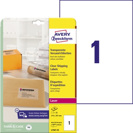 Avery Zweckform Adressetikett QuickPEEL&trade; 210 x 297 mm (B x H) Produktbild pa_produktabbildung_1 XL