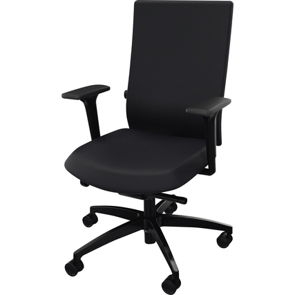 Bürodrehstuhl @Just evo operator 40-52cm Synchronmechanik Rolle hart gebremst (für Teppichboden) Polyamid schwarz