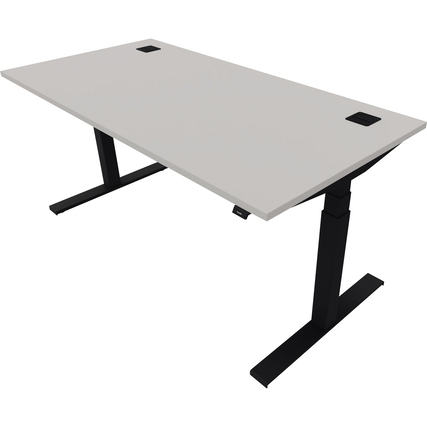 NowyStyl Schreibtisch eModel 2.0 1.600 x 650-1.300 x 800 mm (B x H x T) jet black platinum Produktbild pa_produktabbildung_1 XL