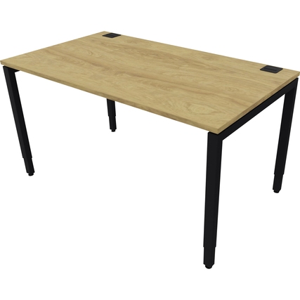 NowyStyl Schreibtisch 1.400 x 640-860 x 800 mm (B x H x T) schwarz natural hickory Produktbild pa_produktabbildung_1 XL