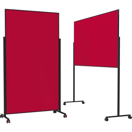 magnetoplan® Moderationstafel Design VarioPin schwarz, pulverbeschichtet rot Produktbild pa_produktabbildung_1 XL