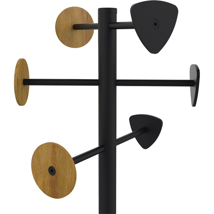 UNILUX Garderobenständer BORA BAMBOO schwarz/bambus Produktbild pa_produktabbildung_2 XL