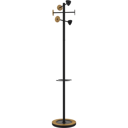 UNILUX Garderobenständer BORA BAMBOO schwarz/bambus Produktbild pa_produktabbildung_1 XL