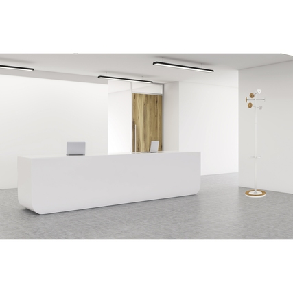UNILUX Garderobenständer BORA BAMBOO weiß/bambus Produktbild pa_ohnedeko_1 XL