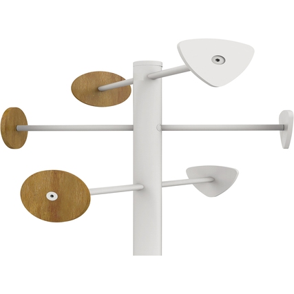 UNILUX Garderobenständer BORA BAMBOO weiß/bambus Produktbild pa_produktabbildung_2 XL