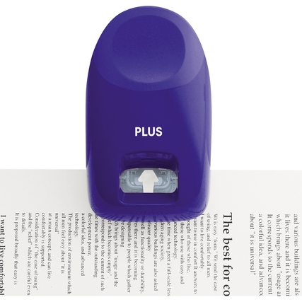PLUS Japan Heftgerät klammerlos blau Produktbild pa_ohnedeko_2 XL