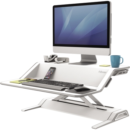 Fellowes® Sitz-Steh-Arbeitsplatz Lotus&trade; weiß Produktbild pa_ohnedeko_2 XL