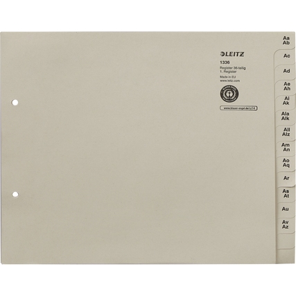 Leitz A-Z Register 540 Registerblätter Produktbild pa_produktabbildung_1 XL