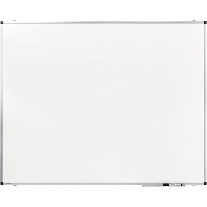 Weißes Whiteboard mit Aluminiumrahmen, Abmessungen 150 x 120 cm.