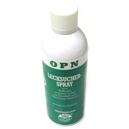 Weißes Spray in einer grünen Sprühdose mit schwarzer Schrift und einem aufgedruckten Symbol.