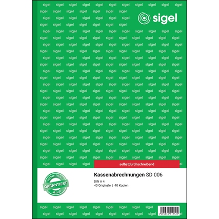 SIGEL Kassenabrechnung Produktbild pa_produktabbildung_1 XL