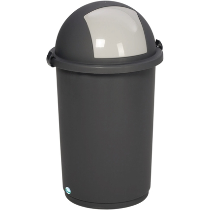 VAR Abfalleimer 50l Kunststoff grau 1 Sortierfach