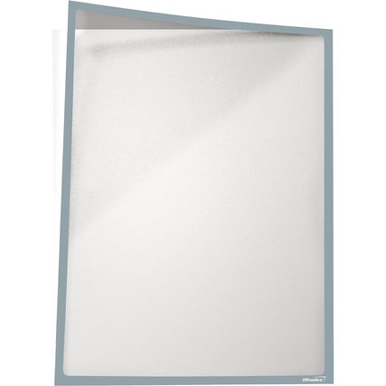 Grau gestalteter Magnetrahmen für DIN A3-Blätter, leicht austauschbar.
